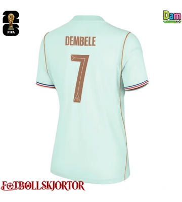 Frankrike Ousmane Dembele #7 Bortatröja Dam VM 2026 Kortärmad